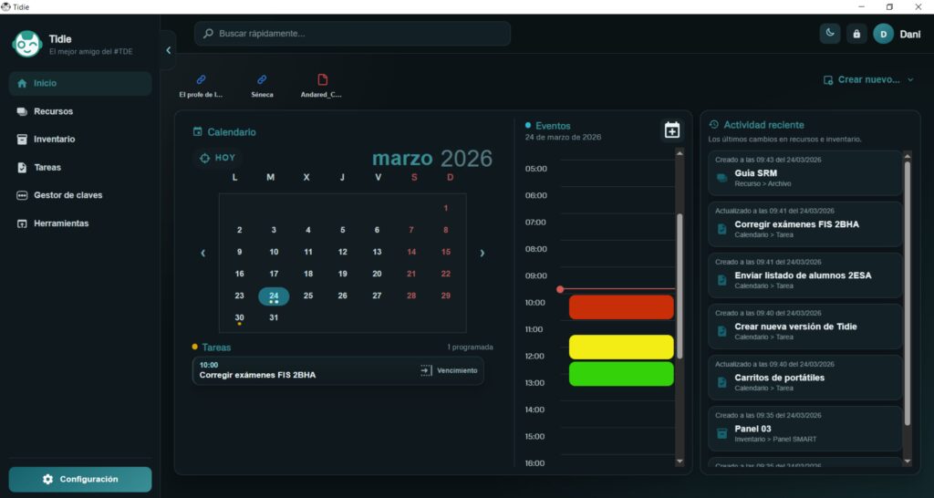 Tidie también cuenta con un modo oscuro.